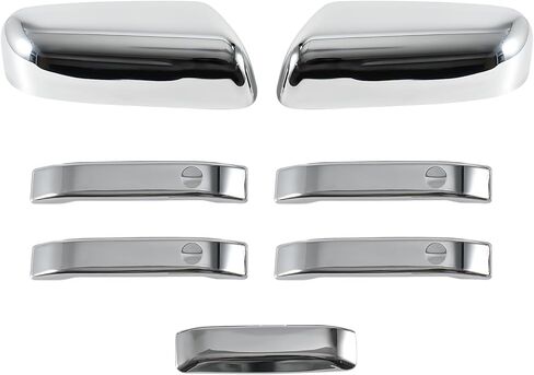 Chrome Top Half Mirror Covers and Exterior Door Handle Covers Compatible with Ford F-150 (4-Door) 2009-2014 in Saudi Arabia