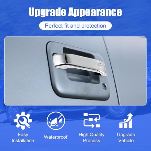 Chrome Top Half Mirror Covers and Exterior Door Handle Covers Compatible with Ford F-150 (4-Door) 2009-2014 in Saudi Arabia