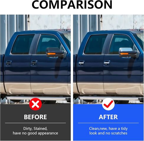 Chrome Top Half Mirror Covers and Exterior Door Handle Covers Compatible with Ford F-150 (4-Door) 2009-2014 in Saudi Arabia