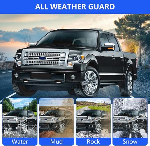 Chrome Top Half Mirror Covers and Exterior Door Handle Covers Compatible with Ford F-150 (4-Door) 2009-2014 in Saudi Arabia