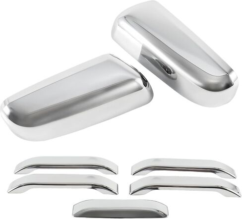 Chrome Top Half Mirror Covers and Exterior Door Handle Covers Compatible with Ford F-150 (4-Door) 2009-2014 in Saudi Arabia