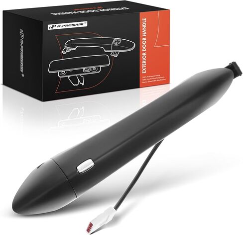 A-Premium Front Left Driver Side Exterior Door Handle with Keyhole Compatible with Chevrolet Cruze 2016-2019, Bolt EV 2017-2020, with Remote Entry, Primed Black in Kuwait