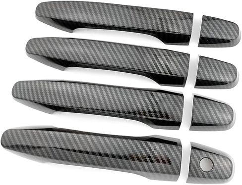 Compatible for Honda CRV CR-V Civic 2012 2013 2014 2015 2016 Exterior Door Handle Cover Trim ABS Carbon Fiber Color Decor Protective Cap (No Smart Enter Holes) in Saudi Arabia