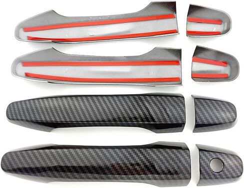 Compatible for Honda CRV CR-V Civic 2012 2013 2014 2015 2016 Exterior Door Handle Cover Trim ABS Carbon Fiber Color Decor Protective Cap (No Smart Enter Holes) in Saudi Arabia