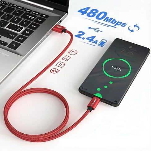 Bynccea USB A to USB C Cable 10ft-5 Pack USB Type C Cable Fast Charging Nylon Braided USB A to Type C Cable for Samsg Galaxy A15 A25 A35 A55 A54, S24 S23 S22 S21 S20 S10 S10E, Note 20 10, Moto G in Saudi Arabia