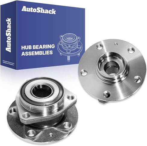 AutoShack Front Wheel Hub Bearing Assemblies - Driver and Passenger Side for Volkswagen & Audi, Golf 2006, 2014-2021 A3 2006-2013, 2015-2020, FWD L4 1.4L 1.8L 1.9L 2.0L L5 2.5L - 5-Lug, with ABS in Kuwait