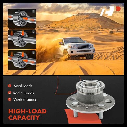 A-Premium 2 × محمل العجلة الخلفية ومجموعة المحور مع حلقة ABS و4 عروة متوافقة مع Honda Civic (موديل Si) 2002-2003 in Kuwait
