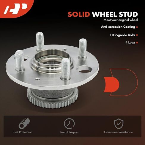 A-Premium 2 × محمل العجلة الخلفية ومجموعة المحور مع حلقة ABS و4 عروة متوافقة مع Honda Civic (موديل Si) 2002-2003 in Kuwait