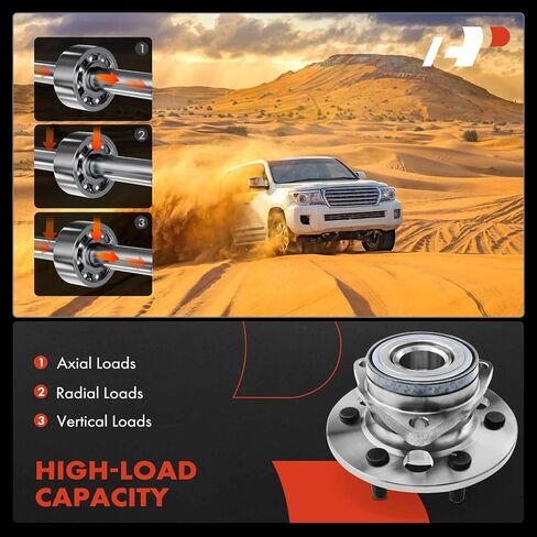 A-Premium 2 x Front Wheel Bearing and Hub Assembly with 6-Lug Compatible with Chevrolet K1500 1988-1991, GMC K1500 1988-1991, with Light Duty Suspension in Kuwait