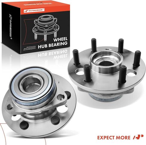 A-Premium 2 x Front Wheel Bearing and Hub Assembly with 6-Lug Compatible with Chevrolet K1500 1988-1991, GMC K1500 1988-1991, with Light Duty Suspension in Kuwait