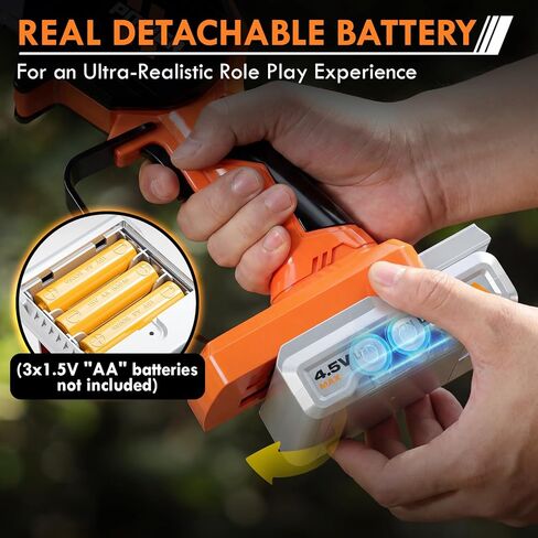 KidBloom Kids Gardening Set, Mini Electric Toy Chainsaw with Realistic Sound, Kids Tools Set with Gloves & Goggles, Toddler Outdoor Toys for Yard & Garden Pretend Play, Birthday Gifts for Boys 2 3 4 5 in Saudi Arabia