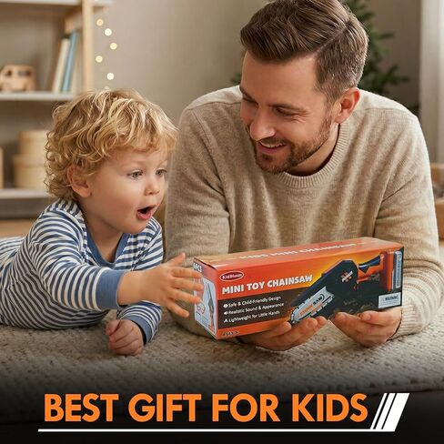KidBloom Kids Gardening Set, Mini Electric Toy Chainsaw with Realistic Sound, Kids Tools Set with Gloves & Goggles, Toddler Outdoor Toys for Yard & Garden Pretend Play, Birthday Gifts for Boys 2 3 4 5 in Saudi Arabia