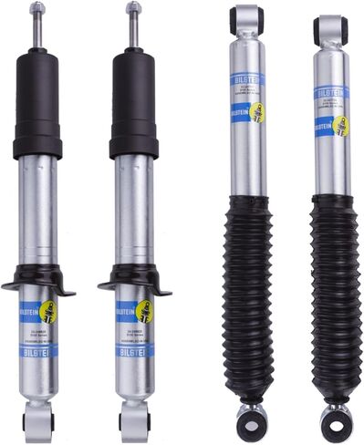 مجموعة Bilstein 5100 Series من الصدمات الأمامية القابلة للتعديل لارتفاع الركوب والصدمات الخلفية أحادية الأنبوب لعام 1996 2004 Tacoma 4WD مع رفع خلفي 1-1.5 بوصة | ملصق TrendsAuto | 24-249928 33-247717 33-247724 in Kuwait