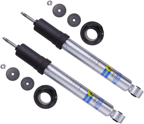 مجموعة Bilstein 5100 Series من الصدمات الأمامية القابلة للتعديل لارتفاع الركوب والصدمات الخلفية أحادية الأنبوب لعام 1996 2004 Tacoma 4WD مع رفع خلفي 1-1.5 بوصة | ملصق TrendsAuto | 24-249928 33-247717 33-247724 in Kuwait