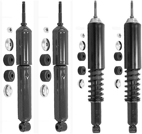 Set (4) Car Shocks - Front and Rear Shock Absorbers Kit Replacement fits Ford E-350 Super Duty 1999-2019 fits Ford E-450 Econoline Super Duty 2000-2002 fits Ford E-450 Super Duty 2003-2019 in Saudi Arabia