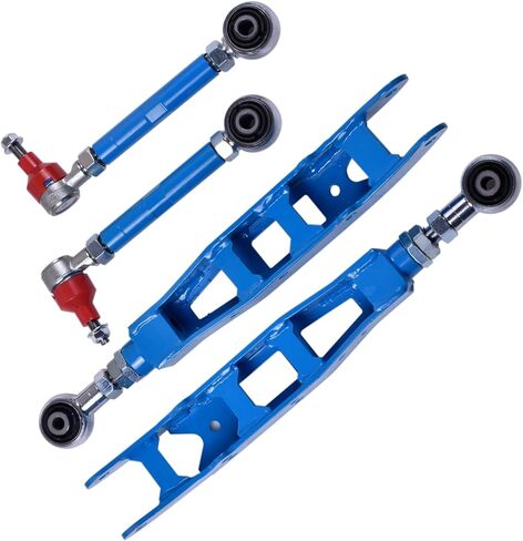 Adjustable Rear Left and Right Lower Control Arms and Toe Kit Compatible with Subaru Impreza BRZ WRX Legacy Crosstrek Forester Outback Compatible with Toyota GR86 +/- 3 in Kuwait