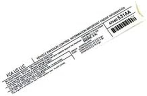 Mopar 47480531AA LABEL VEHICLE EMISSION CONTROL IN in Kuwait