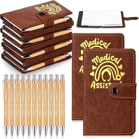 Yexiya 20 Set CNA Week Appreciation Gifts Set A6 Leather Journal with Ballpoint Pens Notebook Bulk for Doctor, Nursing, Certified Medical Assistant, Healthcare Clinical Intern Gifts in Kuwait