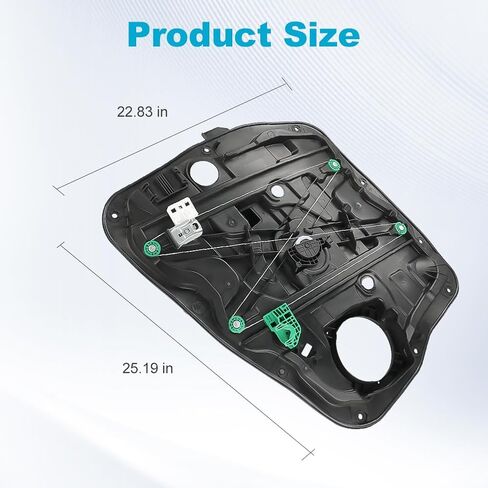 Front Left Driver Door Power Window Regulator with Panel Without Motor Compatible with Hyundai Santa Fe XL Fe Sport 2013 2014 2015 2016 2017 2018 2019 Replacement for 82471-2W010 82471-4Z000 in Saudi Arabia