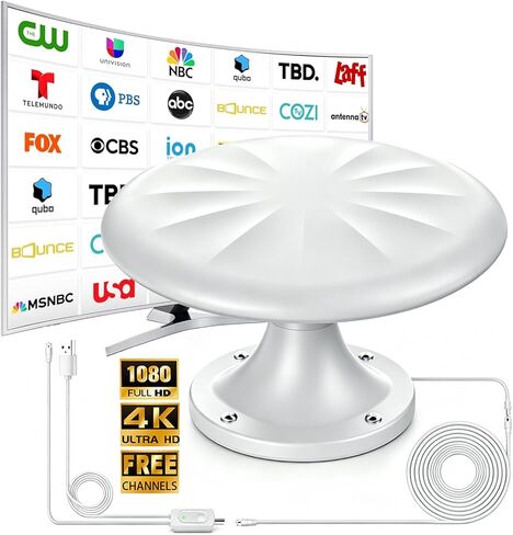 RV TV Antennas Roof Mounted, Portable RV Antenna for Camper, White in Kuwait