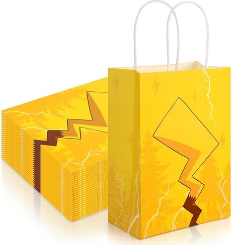 24 Pcs Cartoon Paper Bags Animation Party Gift Bags Red Kraft Treat Bag with Handle Birthday Party Supplies Paper Goodie Bags 8 x 5.1 x 3.1 Inches for Birthday Theme Supplies Baby Shower Decorations in Kuwait