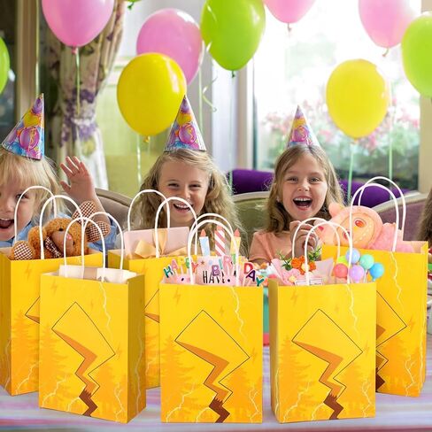 24 Pcs Cartoon Paper Bags Animation Party Gift Bags Red Kraft Treat Bag with Handle Birthday Party Supplies Paper Goodie Bags 8 x 5.1 x 3.1 Inches for Birthday Theme Supplies Baby Shower Decorations in Kuwait