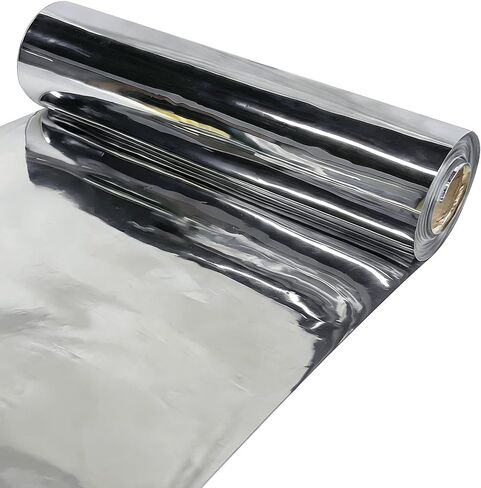 12 Gauge Silvery Mirror TPU Fabric, 12" Wide x 10 Yards, Soft Mirror TPU, Crafting Apparel Upholstery Vinyl Fabric, Handbag, Cosplay Fabric, Waterproof Fabric in Kuwait