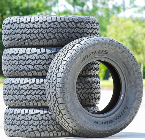 إطار نصف قطري للطرق الوعرة من Aplus Shredder AT Truck/SUV A/T-215/70R16 215/70/16 215/70-16 نطاق تحميل 100H SL 4-Ply BSW جدار جانبي أسود 660AA in Kuwait