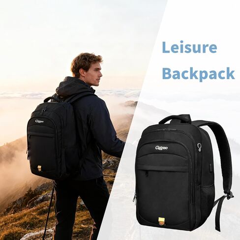 Durable 15.6 Inch Laptop Backpack, Anti-Theft Business Travel Backpack with USB Charging & Multiple Compartments, Water-Resistant Expandable Computer Bag for College and Work - Black in Saudi Arabia