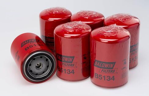 Baldwin B5134 فلتر سائل التبريد - 6 عبوات - خيط 11/16-16، 3 11/16" OD × 5 13/32" L (93.7 × 137.3 مم) - يستبدل Cat 9Y4528، Cummins 3300721، Ford E7NN-8A469-AA in Kuwait