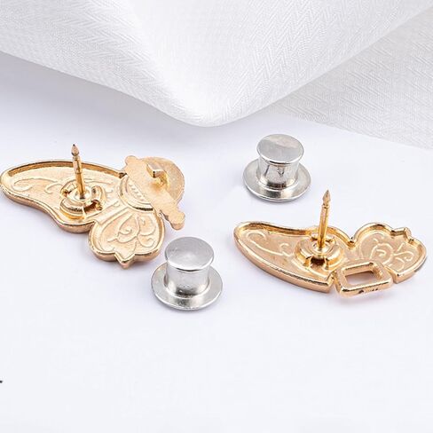2 Pairs Waist Tightener for Pants Women, Butterfly Button Pins for Loose Jeans Detachable Buckles for Skirts&Short in Kuwait