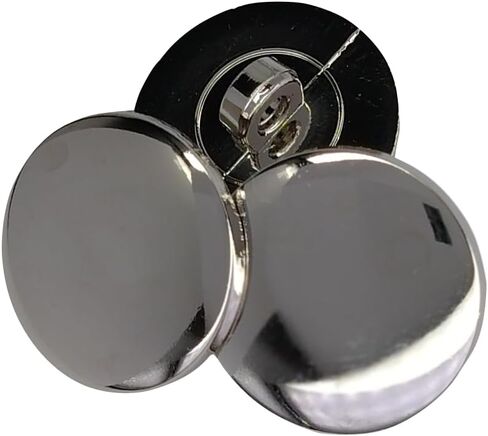 BOTIBOTON 12 Gold Buttons and Silver Buttons for Blazzers - Flat and Shiny - 5 Sizes 12, 15, 18 and 20 mm - Manufactured and Shipped from Spain (Gold, 15 mm) in Saudi Arabia