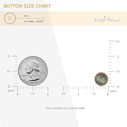 أزرار شانك للخياطة مرصعة بالحصى باللون الأخضر الشفاف 20 قطعة - 11.5 ملم، 15/32 بوصة in Kuwait