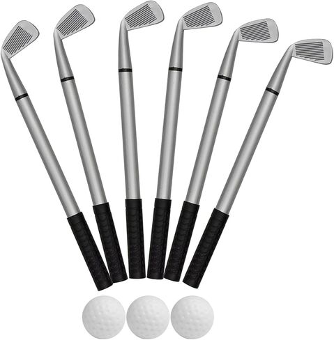 6 PCS Golf Club Ballpoint Pens Blue Ink Mini Golf Clubs Pens, Funny Pens for Office,Golf Party Gift for Dad,Coworkers,Golf Lovers,Golfing Club Souvenir,Golf Pen Set For Adults in Kuwait