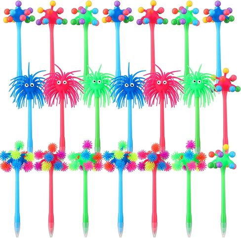 20 Pcs Fidget Pen Funny Sea Urchin Pens Novelty Monster Ballpoint Pens Soft Rubber Fidget Gift for Adult Family Arty Favors Office in Kuwait