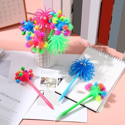 20 Pcs Fidget Pen Funny Sea Urchin Pens Novelty Monster Ballpoint Pens Soft Rubber Fidget Gift for Adult Family Arty Favors Office in Kuwait
