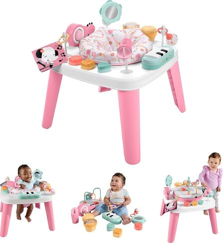 Fisher-Price Baby to Toddler Toy 3-in-1 Musical Moments Activity Center & Play Table with Music Lights & Developmental Activities in Kuwait