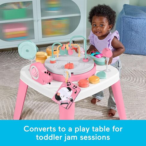 Fisher-Price Baby to Toddler Toy 3-in-1 Musical Moments Activity Center & Play Table with Music Lights & Developmental Activities in Kuwait
