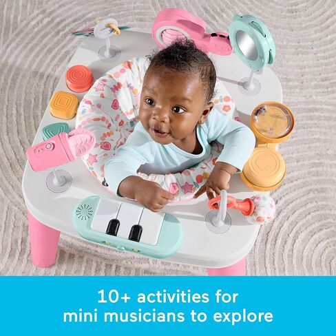 Fisher-Price Baby to Toddler Toy 3-in-1 Musical Moments Activity Center & Play Table with Music Lights & Developmental Activities in Kuwait