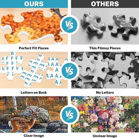 500 Piece Puzzle for Adults, Autumn Fall Landscape Jigsaw Puzzles 500 Pieces, Deer Forest Cabin River Scene, 500 Piece Puzzles for Adults, Cozy Nature Puzzle, Family Game, Home Decor Gift 20.5 x 15 in in Saudi Arabia