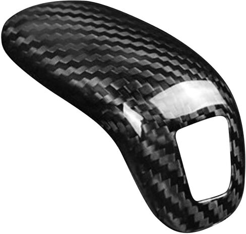 Compatible wth Carbon Fiber Gear Shift Knob Cover Automotive Shift Lever Decoration for Porsche Panamera 2017-2023 (Black) in Kuwait