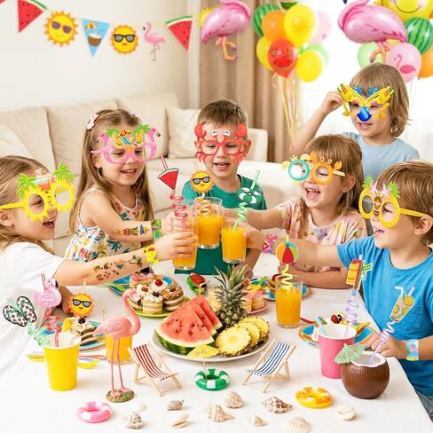 Pool Beach Birthday Party Favors Fillers, 150pcs Pool Birthday Party Decorations Set Including Pool Goodie Bag Wands Slap Bands Paper Glasses Water Gun etc Pool Birthday Party Favors Supplies in Kuwait