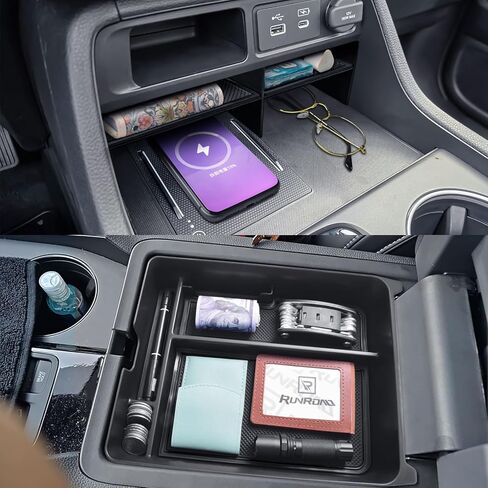 RUNROAD Center Console Organizer Tray Compatible with 2023 2024 2025 2026 Honda Pilot / 2026 Passport Accessories, Armrest Storage Tray For Pilot Passport Middle Console Divider Glove Organizer (2PCS) in Kuwait