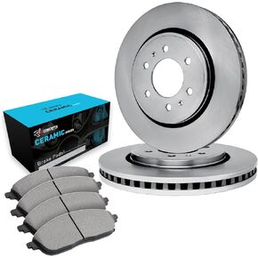 R1 Concepts Front Brake Kit Fits 2000-2002 Dodge Dakota, Durango| Ceramic Brake Pads and Blank Brake Rotors| 11.7" Front Rotor in Kuwait