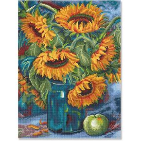 Make Market Sunflower Bouquet Painting Diamond Art Kit - Full Drill with Gems & Tools, 18" x 24" Canvas, 6 Pack in Saudi Arabia