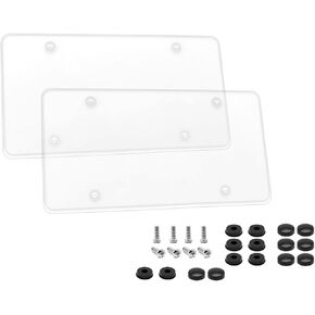 2 Pack Transparency License Plate Holder, License Plate Protector, ABS Car Front/Rear License Plate Frame with Screws Caps, Fit Any Standard US Plates in Saudi Arabia