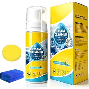4-in-1 Multipurpose Foam Cleaner, Heavy Duty Deep Cleaning House & Car Detailing Produc, Limpiador Espuma for Car Interior, Kitchen Grease, Bathroom Tiles, Sofa Upholstery (1 Piece Set) in Saudi Arabia