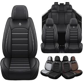 Seat Covers Full Set for Honda Pilot 2003-2025, 8 Seat, Leather Seat Covers for Cars, Car Seat Protector Waterproof, Non-Slip Interior Automotive Seat Covers, Black in Kuwait