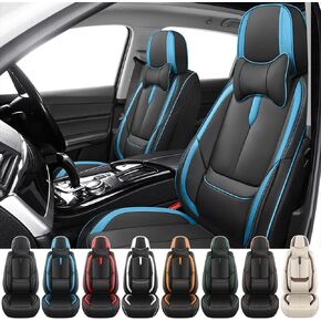 Car Seat Covers for Toyota Tacoma 2000-2025, Full Coverage,Nappa Leather Seat Covers with Lumbar Support,Waterproof&Anti Scratch All Season Protector (Front Set,Black) in Saudi Arabia