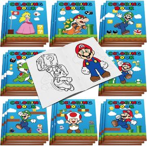 Mario Birthday Party Supplies, 24Pcs Coloring Books for Mario Birthday Party Gifts, Goodie Bag Stuffers, Classroom Rewards, Decorations, 8 Styles in Saudi Arabia